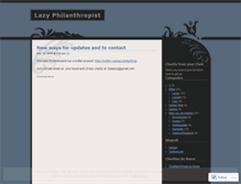 Tablet Screenshot of lazyphilanthropist.wordpress.com