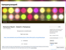 Tablet Screenshot of kampanyasepeti.wordpress.com
