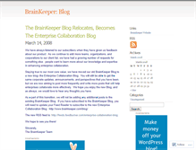 Tablet Screenshot of brainkeeper.wordpress.com