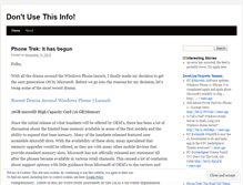 Tablet Screenshot of dontusethis.wordpress.com