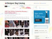Tablet Screenshot of designerbagcatalog.wordpress.com
