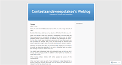 Desktop Screenshot of contestsandsweepstakes.wordpress.com