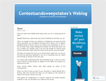 Tablet Screenshot of contestsandsweepstakes.wordpress.com