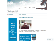 Tablet Screenshot of bucketlife.wordpress.com