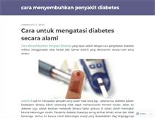 Tablet Screenshot of carameneyembuhkanpenyakitdiabetes.wordpress.com
