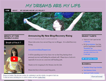 Tablet Screenshot of mydreamsaremylife.wordpress.com