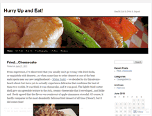 Tablet Screenshot of hurryupandeat.wordpress.com