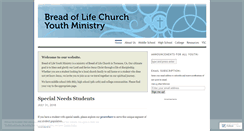 Desktop Screenshot of breadoflifeyouth.wordpress.com