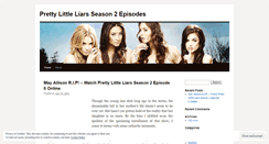 Desktop Screenshot of prettylittleliarsseason2episodes.wordpress.com