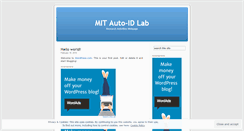 Desktop Screenshot of mitautoidlab.wordpress.com