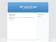 Tablet Screenshot of mitautoidlab.wordpress.com