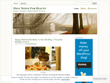 Tablet Screenshot of hellnotesforbeauty.wordpress.com