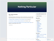 Tablet Screenshot of nothingparticular.wordpress.com