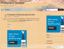 Tablet Screenshot of philippiansstudies.wordpress.com