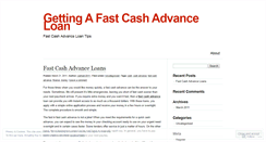 Desktop Screenshot of fastcashadvance11.wordpress.com