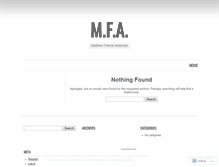 Tablet Screenshot of matthewfrancisandersen.wordpress.com