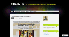 Desktop Screenshot of criminalia.wordpress.com