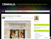 Tablet Screenshot of criminalia.wordpress.com