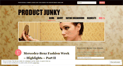 Desktop Screenshot of productjunky.wordpress.com