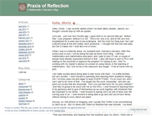 Tablet Screenshot of praxisofreflection.wordpress.com