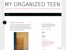 Tablet Screenshot of myorganizedteen.wordpress.com