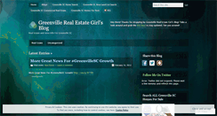 Desktop Screenshot of greenvillescrealestategirl.wordpress.com