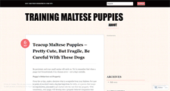 Desktop Screenshot of maltesepuppies91.wordpress.com