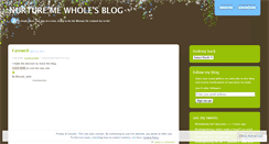 Desktop Screenshot of nurturemewhole.wordpress.com