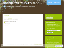 Tablet Screenshot of nurturemewhole.wordpress.com