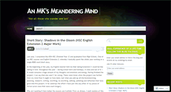 Desktop Screenshot of anmksmeanderingmind.wordpress.com