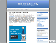 Tablet Screenshot of bigfattony.wordpress.com