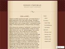 Tablet Screenshot of deronfreeman.wordpress.com