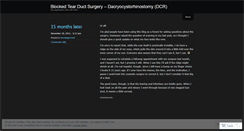 Desktop Screenshot of blockedtearductsurgery.wordpress.com