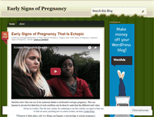 Tablet Screenshot of earlysignsofpregnancy.wordpress.com