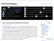 Tablet Screenshot of genericdropshipper.wordpress.com