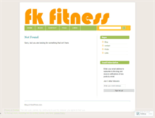 Tablet Screenshot of fkfitness.wordpress.com