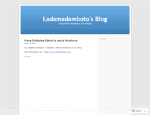 Tablet Screenshot of ladamadamboto.wordpress.com
