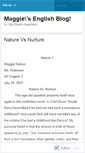 Mobile Screenshot of maggienelson1.wordpress.com