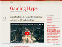 Tablet Screenshot of gaminghype.wordpress.com