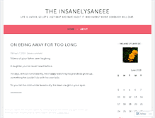 Tablet Screenshot of insanelysaneee.wordpress.com