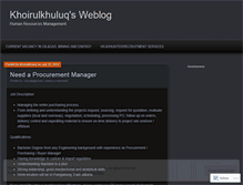 Tablet Screenshot of khoirulkhuluq.wordpress.com