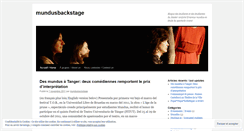 Desktop Screenshot of mundusbackstage.wordpress.com