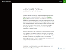 Tablet Screenshot of absolutederma.wordpress.com