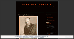 Desktop Screenshot of paulhindemith.wordpress.com