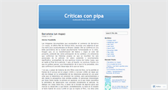 Desktop Screenshot of criticasconpipa.wordpress.com