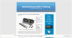 Desktop Screenshot of hpmaintenancekit.wordpress.com