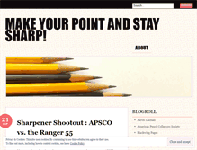 Tablet Screenshot of pencilsharpeners.wordpress.com