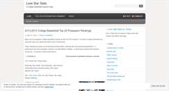 Desktop Screenshot of lonestarstats.wordpress.com