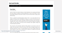 Desktop Screenshot of lostandbroke.wordpress.com