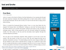 Tablet Screenshot of lostandbroke.wordpress.com